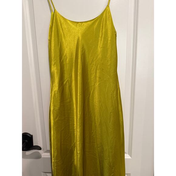 MSRP $108 Glamorous Lime Mid-Maxi Dress Side Split Size S | SAME DAY SHIP - Picture 4 of 6
